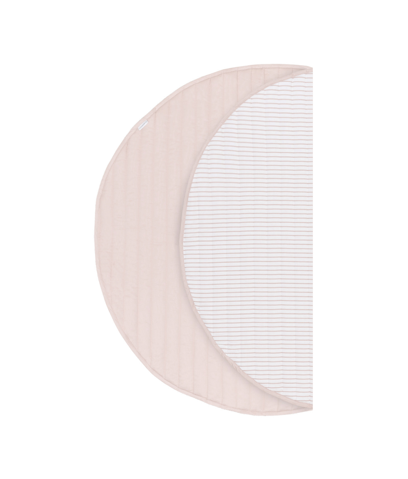 Quilted Cotton Reversible Playmats | Stripes - Blush