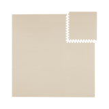 Flat lay of interlocking foam tiles from toddlekind baby toddler foam modern puzzle play mat classic clay.
