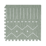 Close-up of a single textured tile from toddlekind baby toddler foam modern designer puzzle play mat haven berber moss with geometric pattern. Alt Img