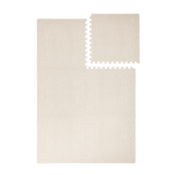 Interlocking foam tiles with one tile removed from toddlekind baby toddler foam modern designer puzzle play mat haven deco ecru.