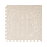 Close-up of a single textured tile from the toddlekind baby toddler foam modern designer puzzle play mat haven deco ecru. Alt Img