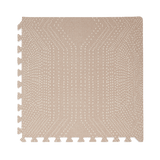Close-up of a single textured tile with geometric pattern from the toddlekind baby toddler foam modern designer puzzle play mat haven deco latte. Alt Img