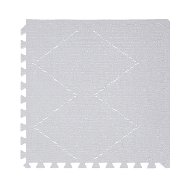 Close-up of a single textured foam tile with diamond pattern from the toddlekind baby toddler foam modern designer puzzle play mat haven tulum stone. Alt Img
