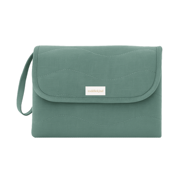 Closed toddlekind baby portable changing clutch mini maven forest with strap for easy carrying and travel.