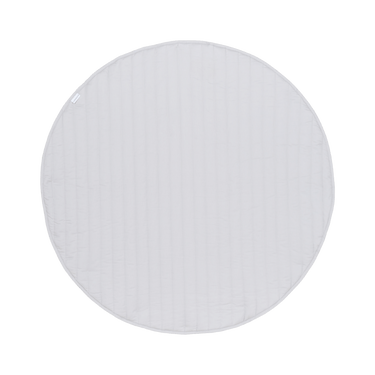 Full round view of organic cotton padded baby toddler toddlekind play mat tummy time quilted snuggle mat solid stone color.