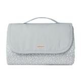 Folded and packed floral play mat with carry handle – toddlekind portable water resistant wander grande play mat for easy travel and storage. Alt Img