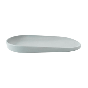 Side view of toddlekind baby foam changing pad nest pad sage showing low-profile modern shape. Alt Img