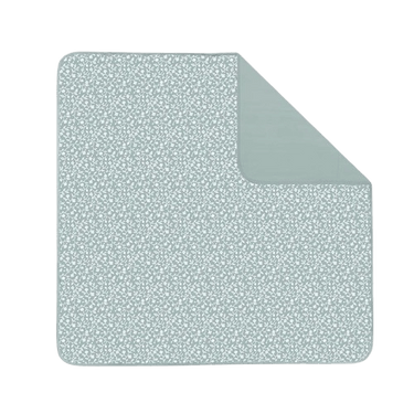 Flat lay of reversible play mat with sage green tone underside – toddlekind portable water resistant wander classic play mat btoanical sage showcasing dual-sided design. Alt Img