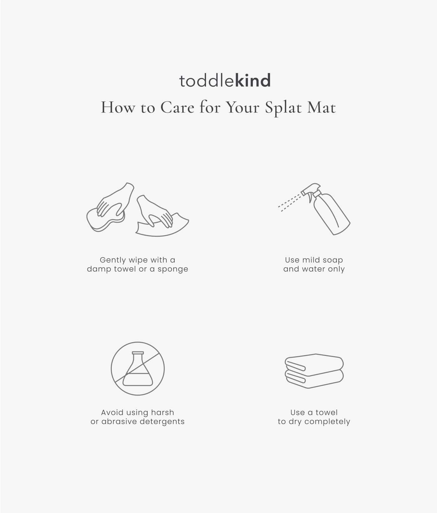 Toddlekind Highchair Splat Mat - Naturals - Sandstone