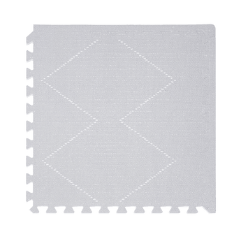 Close-up of a single textured foam tile with diamond pattern from the toddlekind baby toddler foam modern designer puzzle play mat haven tulum stone. Alt Img
