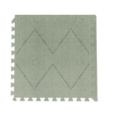 Single foam tile close-up with geometric pattern and edge detail from the toddlekind baby toddler foam modern designer puzzle play mat haven tulum agave. Alt Img