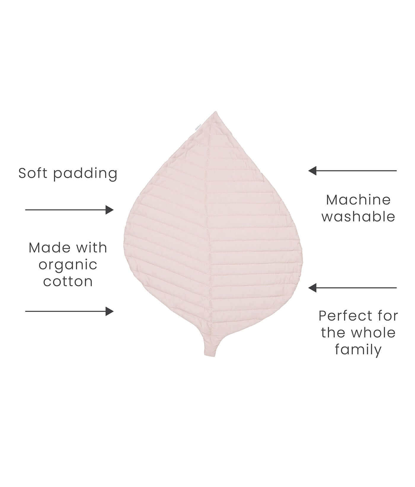 Leaf Organic Cotton Playmats | Blush