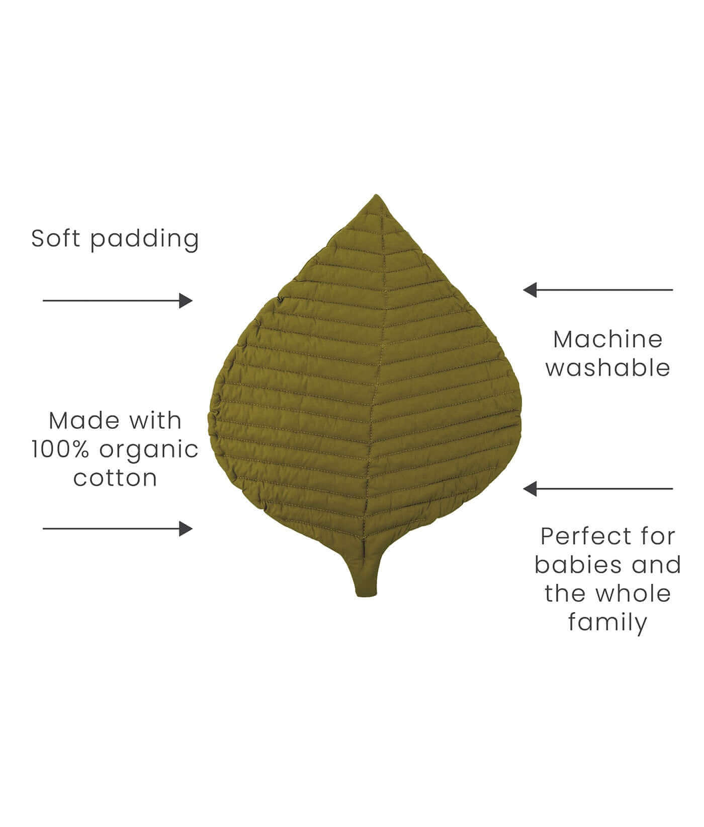 Leaf Organic Cotton Playmats | Sand Castle