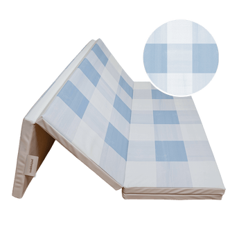 Foldable checkered mat in triangle position from toddlekind baby toddler foldable foam cushioned tumble play mat arden tide. Alt Img
