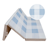 Foldable checkered mat in triangle position from toddlekind baby toddler foldable foam cushioned tumble play mat arden tide. Alt Img

