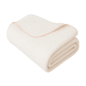 Folded toddlekind 3 layer cotton muslin baby blanket kind cloth blush displaying soft layered design and lightweight feel. Alt Img
