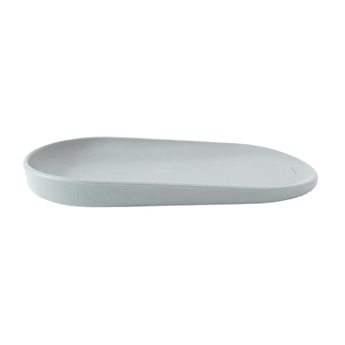 Side view of toddlekind baby foam changing pad nest pad sage showing low-profile modern shape. Alt Img
