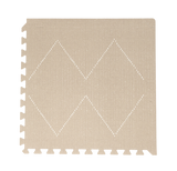 Close-up of a single textured foam tile with diamond pattern from the toddlekind baby toddler foam modern designer puzzle play mat haven tulum dessert caliza. Alt Img