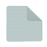 Flat lay of reversible play mat with sage green tone underside – toddlekind portable water resistant wander classic play mat btoanical sage showcasing dual-sided design.  Alt Img
