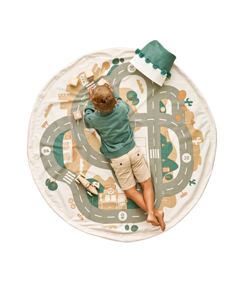 2in1 Playmat + Toy Bag Desert City